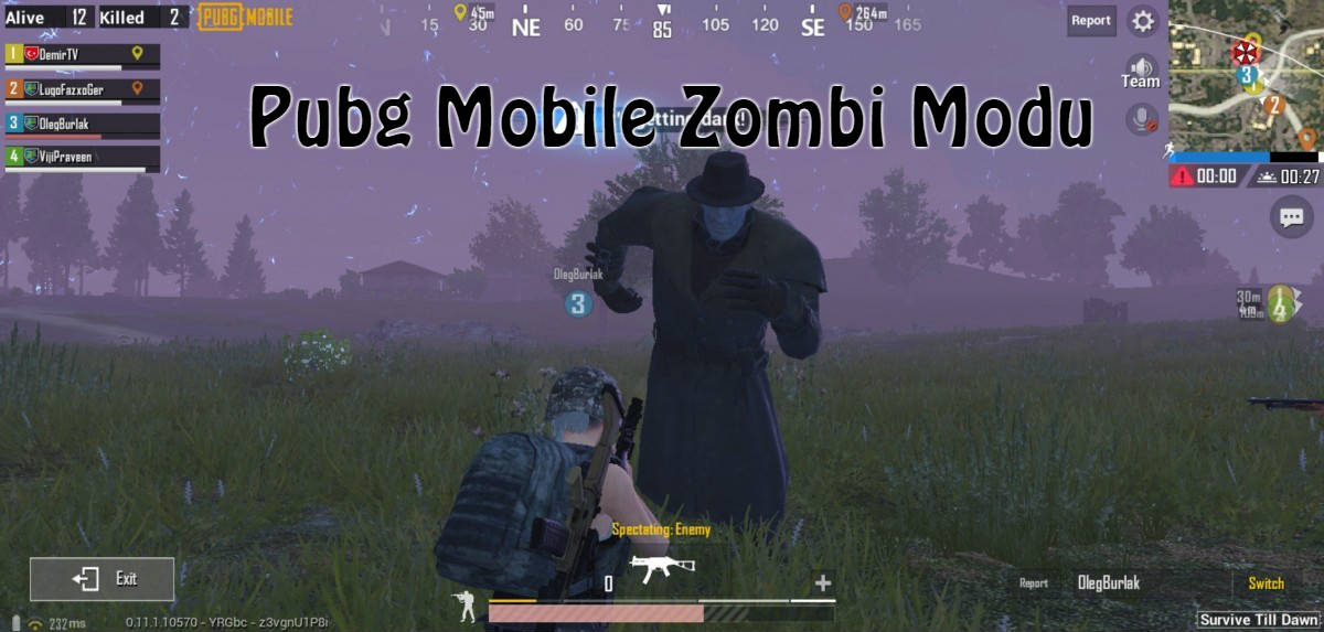 pubg mobile zombi modu