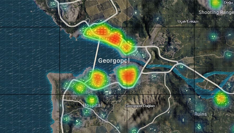 Pubg Mobile Georgopol - En İyi Loot Yerleri