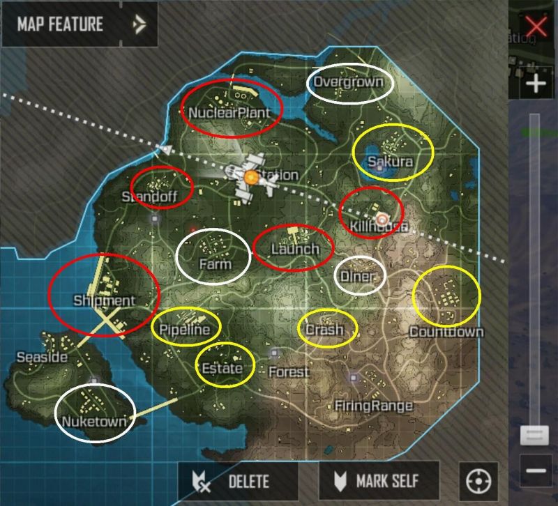call of duty mobile battle royale loot map