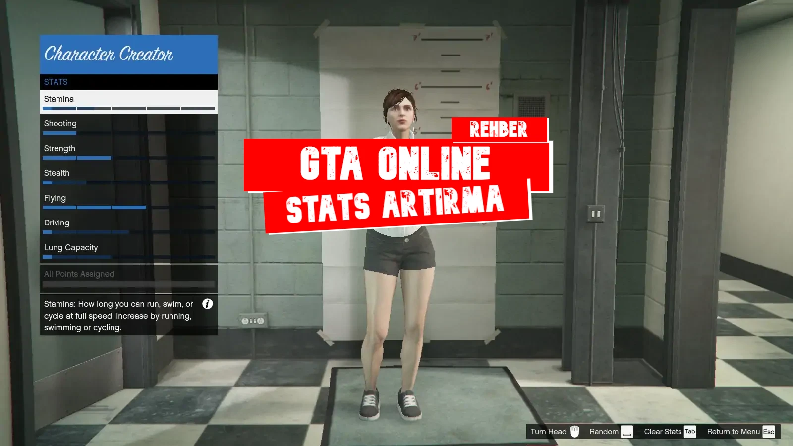 GTA Online'da Stat (Durum) İstatistiklerini Artırma