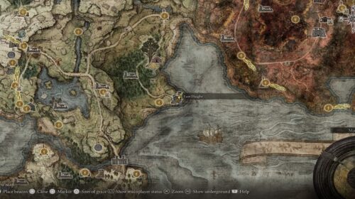 elden ring Bloody Slash Ash Of Warun bulunduğu yeri gösterir harita