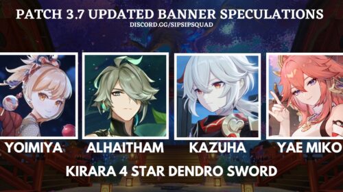 genshin impact 3.7 güncellemesinde bannerda hangi karakterlerin olacağını gösteren bir sızıntı