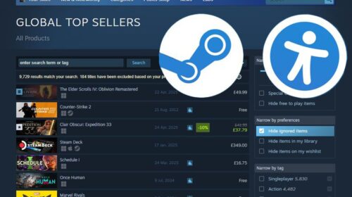 Steam will soon let you filter games by accessibility feature