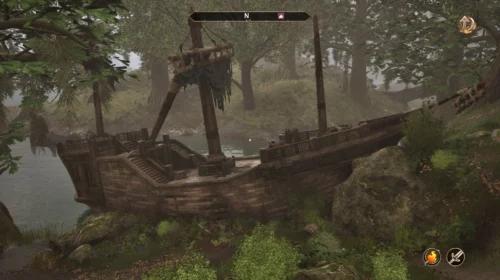 Oblivion Remastered'da Ectoplasm bulabileceğiniz gemi enkazı